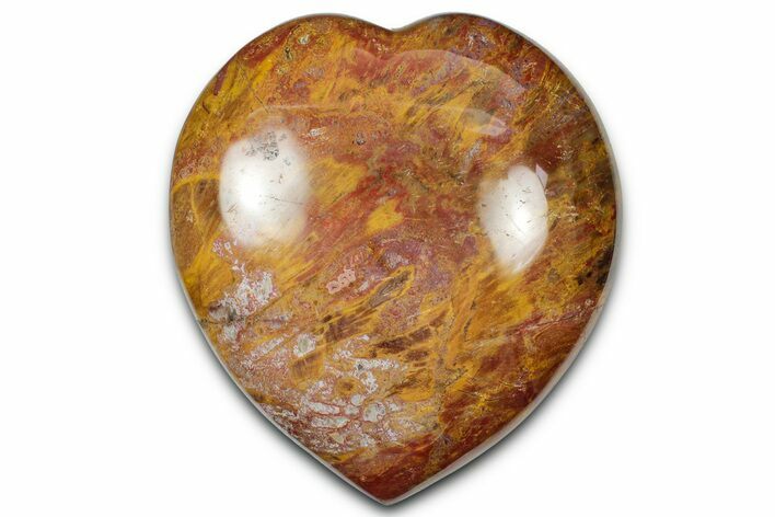 Polished Triassic Petrified Wood Heart - Madagascar #355629